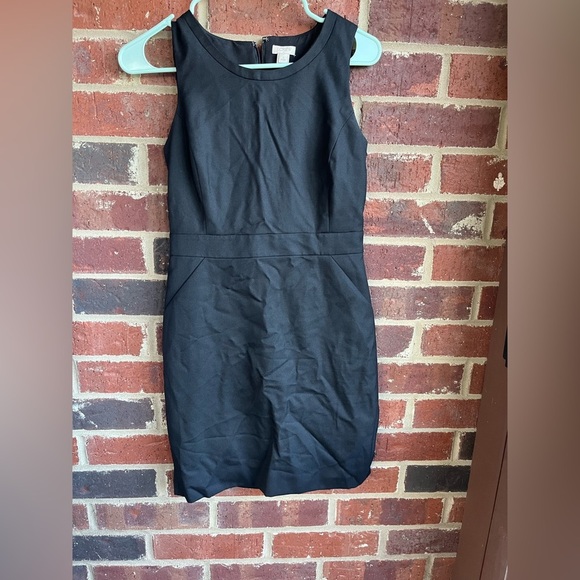 J. Crew Wool Blend Black Sheath Dress Size 2 Petite - Picture 3 of 9